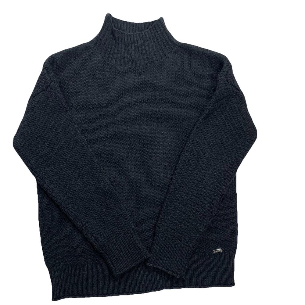 Calvin Klein Turtleneck Sweater Cotton Blend Gray Relaxed Fit Size Small